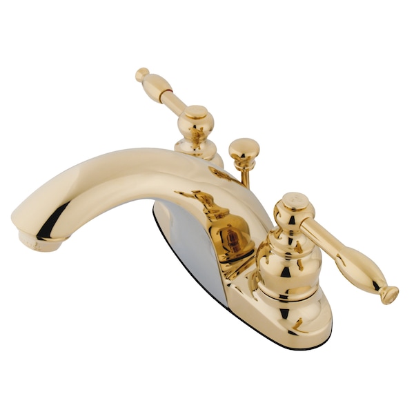 4" Centerset Bathroom Faucet, Polished Brass